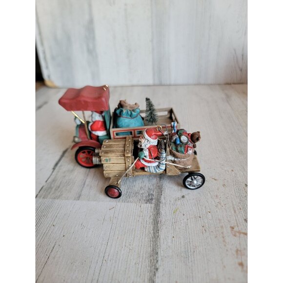 Hallmark here comes Santa car vintage ornament Xmas set - Picture 6 of 6